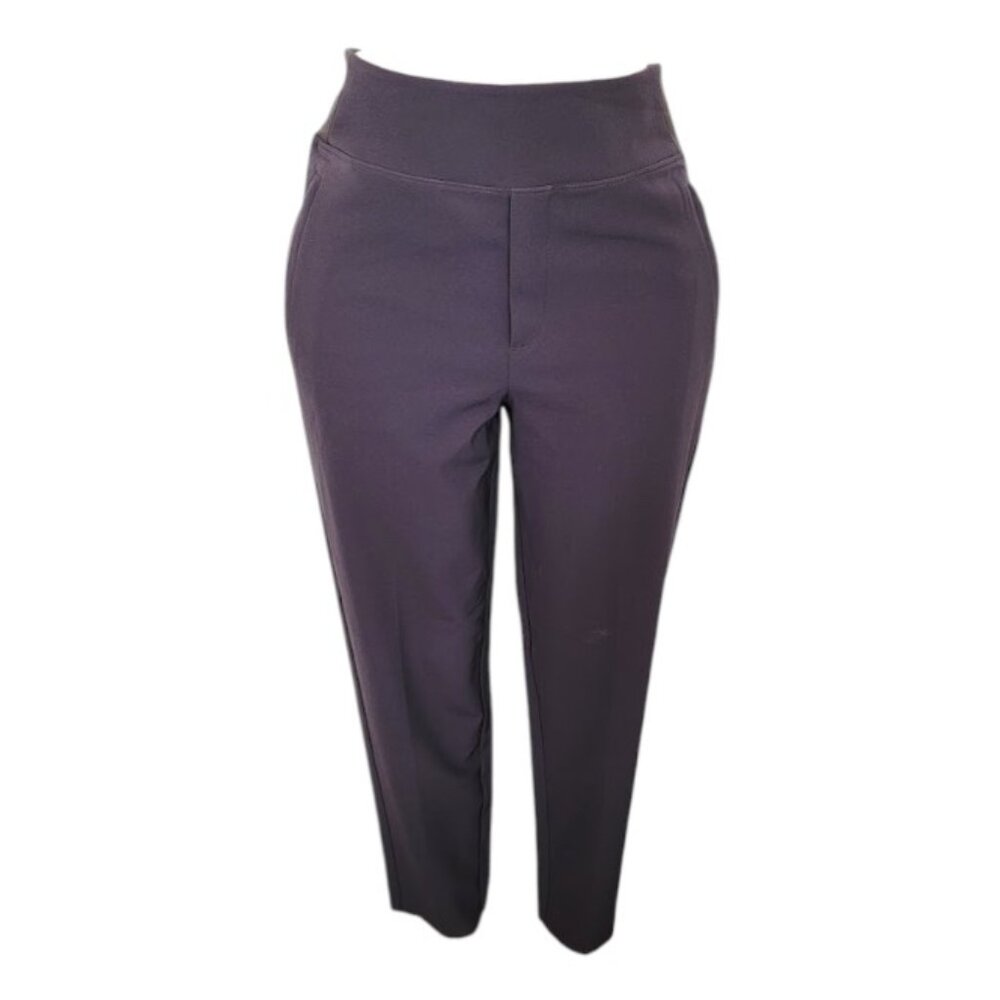 Athleta Women's Purple Elastic Waist High-Rise Pleat Casual Pants Size 10